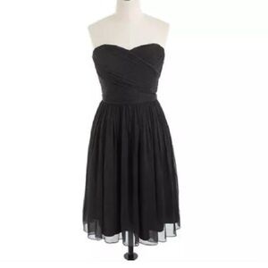 J. Crew Strapless Black Dress